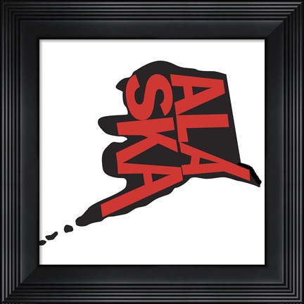 Framed Alaska Letters Print