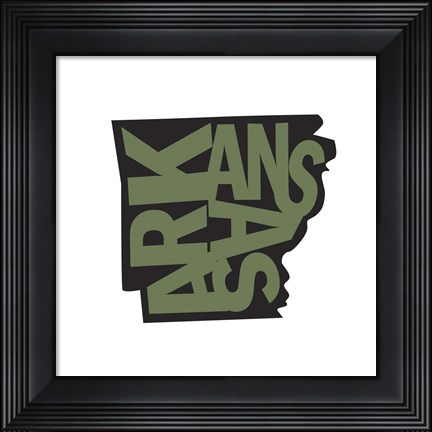Framed Arkansas Letters Print