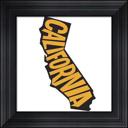 Framed California Letters Print