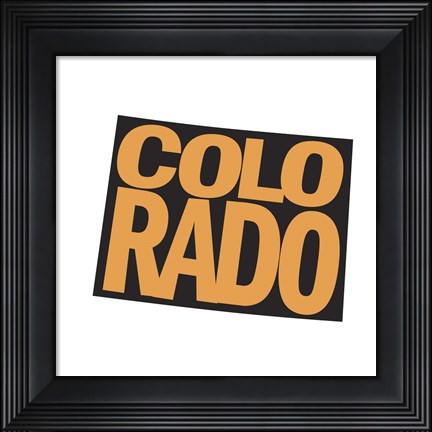 Framed Colorado Letters Print
