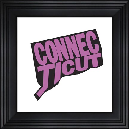 Framed Connecticut Letters Print