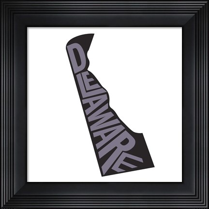 Framed Delaware Letters Print