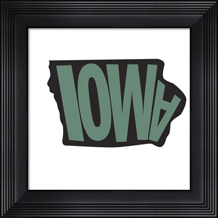 Framed Iowa Letters Print