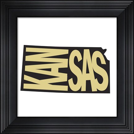 Framed Kansas Letters Print