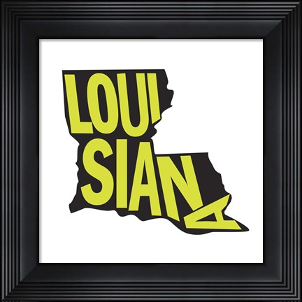 Framed Louisiana Letters Print