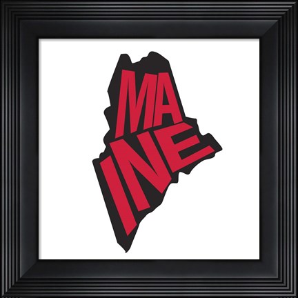 Framed Maine Letters Print