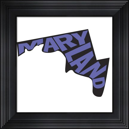 Framed Maryland Letters Print