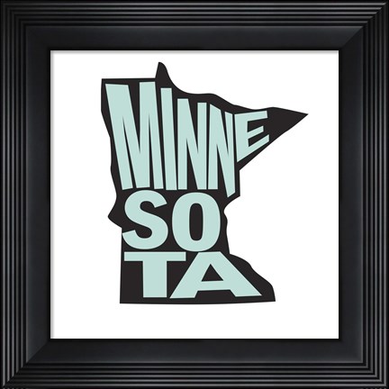 Framed Minnesota Letters Print