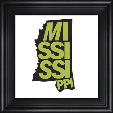 Framed Mississippi Letters Print