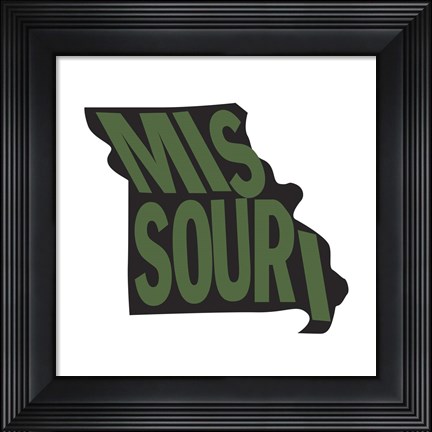 Framed Missouri Letters Print