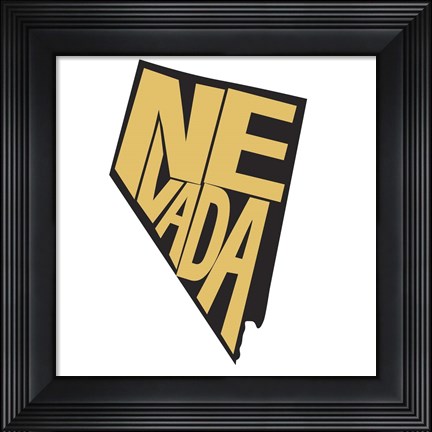 Framed Nevada Letters Print