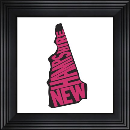 Framed New Hampshire Letters Print