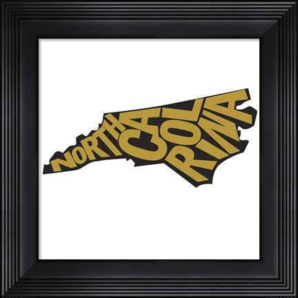 Framed North Carolina Letters Print