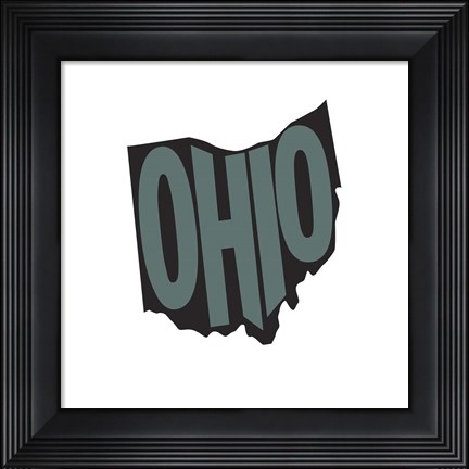 Framed Ohio Letters Print