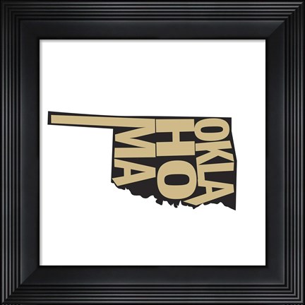 Framed Oklahoma Letters Print