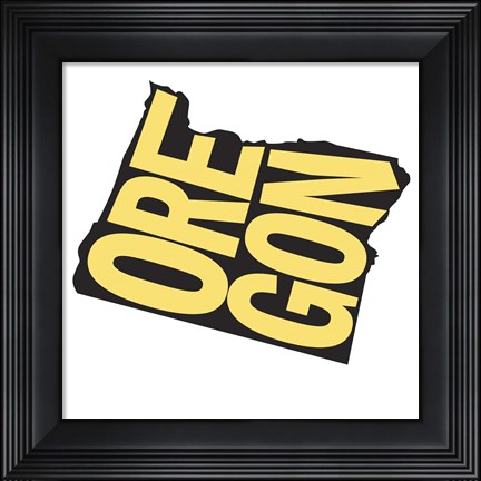Framed Oregon Letters Print