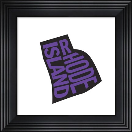 Framed Rhode Island Letters Print
