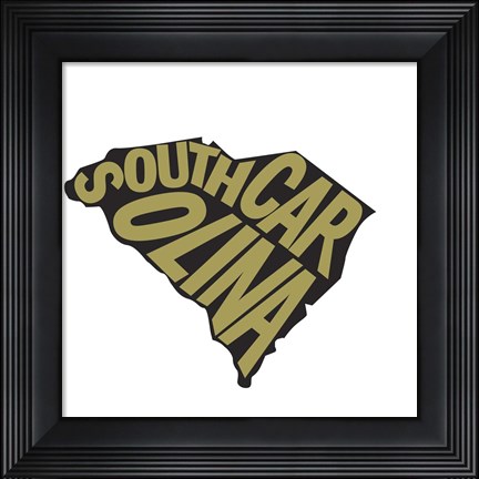 Framed South Carolina Letters Print