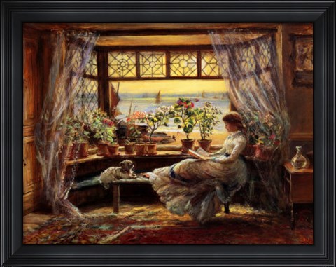 Framed Reading By the Window Hastings Print