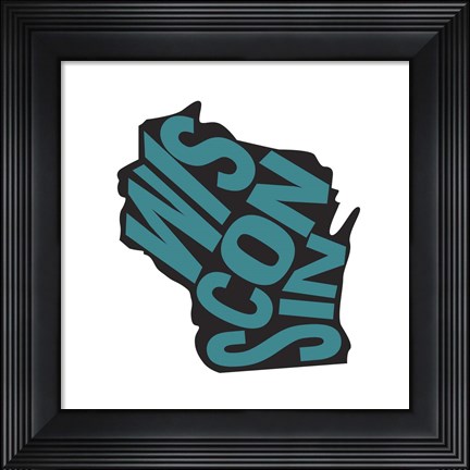 Framed Wisconsin Letters Print