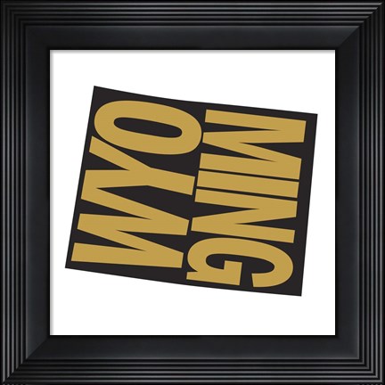 Framed Wyoming Letters Print