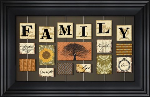 Framed Family on strings Print