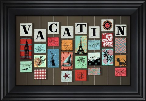 Framed Vacation on Strings Print
