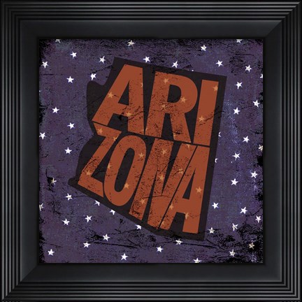 Framed Arizona on Pattern Print