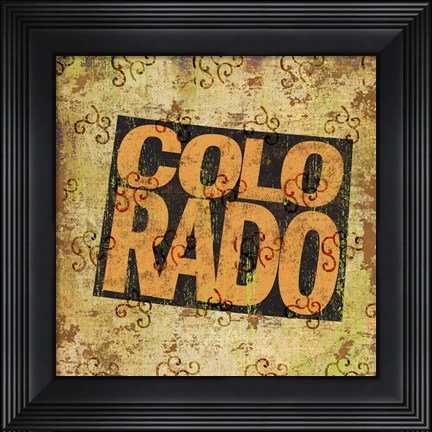 Framed Colorado on Pattern Print