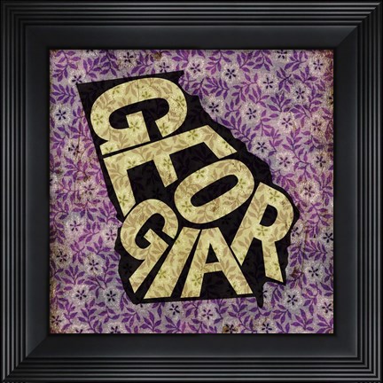 Framed Georgia on Pattern Print