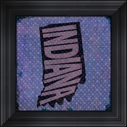 Framed Indiana on Pattern Print