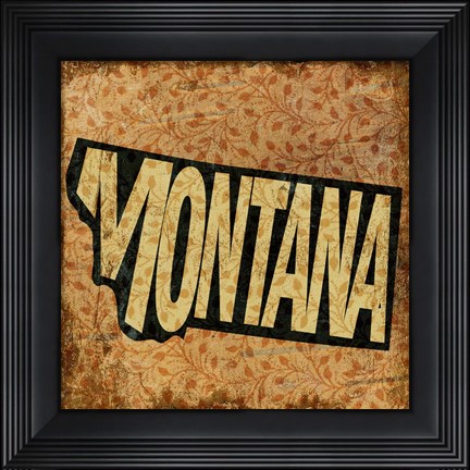 Framed Montana on Pattern Print