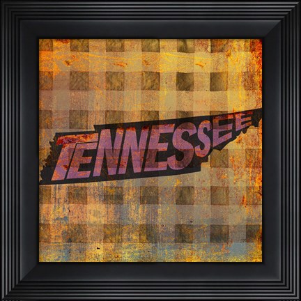 Framed Tennessee on Pattern Print