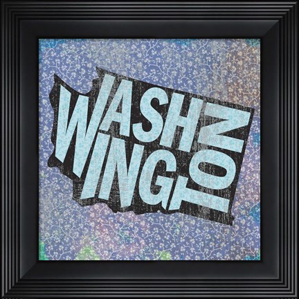 Framed Washington on Pattern Print