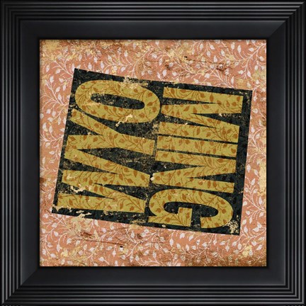 Framed Wyoming on Pattern Print