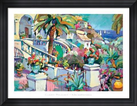Framed Villa Mediterranea Print
