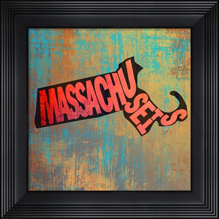 Framed Massachusetts Print