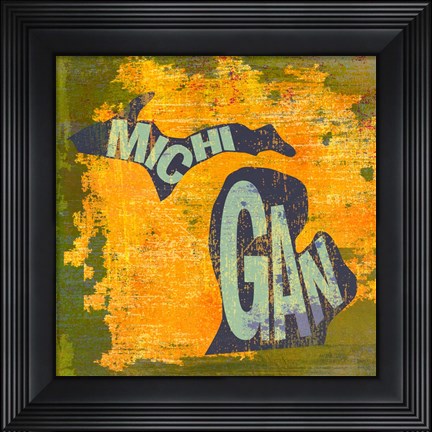 Framed Michigan Print