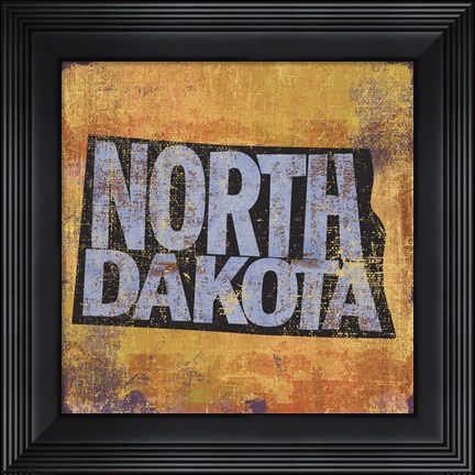 Framed North Dakota Print