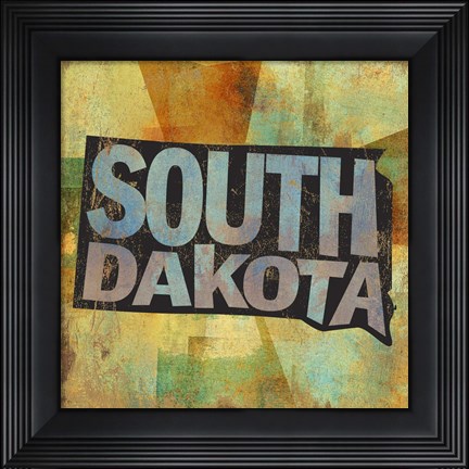 Framed South Dakota Print