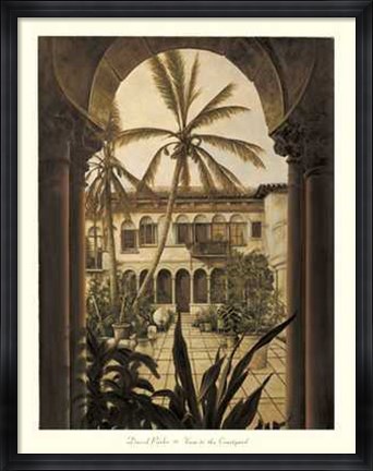 Framed David Parks - View to the Courtyard Size 38.75x49.75 Print