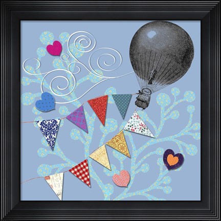 Framed Fly Away Balloon Print