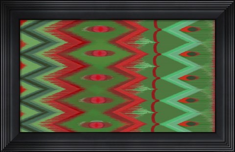 Framed Christmas Blast Ikat I Print