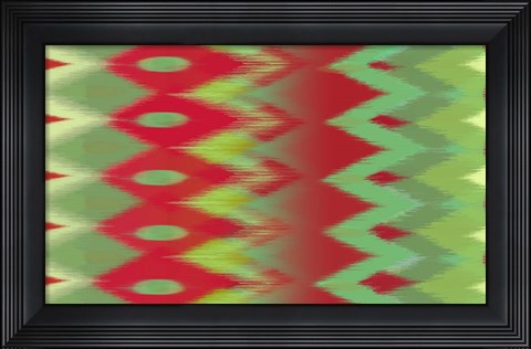 Framed Christmas Blast Ikat II Print