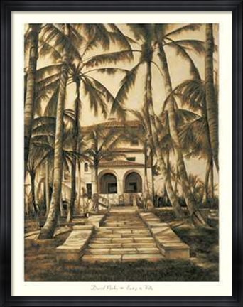 Framed David Parks - Entry to Villa Size 38.75x49.75 Print