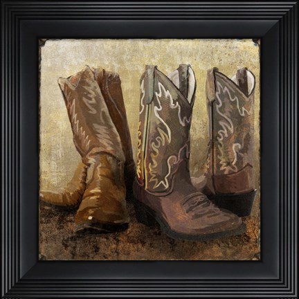 Framed Roped In Boots Print