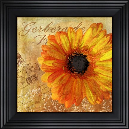 Framed Golden Gerbera I Print