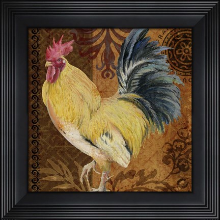 Framed Belle Rooster II Print