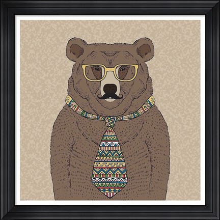 Framed Bear-man Print
