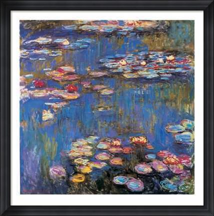 Framed Waterlilies, c.1916 Print